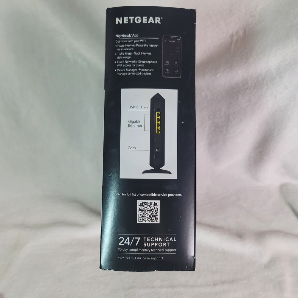 Netgear Nighthawk AC1900 Wifi Cable Modem Router NIB Built In DOCSCIS 3.0 Cable - Picture 4 of 5
